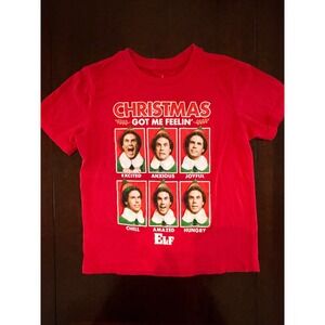 Elf Movie Christmas Got Me Feelin' Red Graphic T-Shirt Kids Small Buddy the Elf